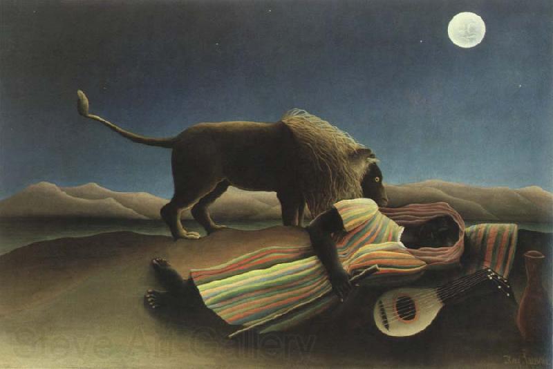 Henri Rousseau the sleeping gypsy Norge oil painting art